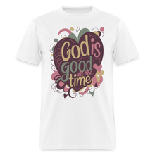 Load image into Gallery viewer, God is Good All the Time Hearts Christian Bible Quote T-Shirt - white
