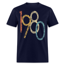 Load image into Gallery viewer, numbers 1980 shirt for men women vintage 40th birthday gifts tshirts retro graphic 80s clothing tee - navy