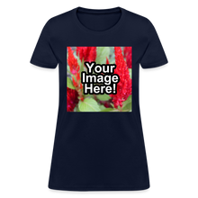 Load image into Gallery viewer, Custom Personalized Photo T-Shirt Create Your Own Womens Gift - navy