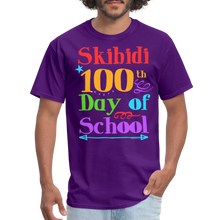 Load image into Gallery viewer, Skibidi 100th Day of School Funny Cute Middle School Teacher T-Shirt - purple