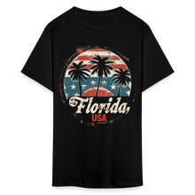 Load image into Gallery viewer, Florida USA Patriotic Vintage American Flag State Souvenir T-Shirt - black