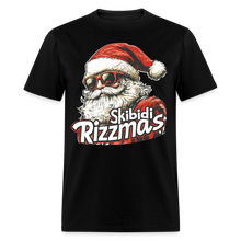 Load image into Gallery viewer, Skibidi Rizzmass Funny Santa Claus Teen Meme T-Shirt - black