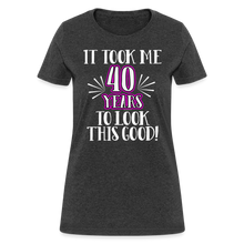 Load image into Gallery viewer, Womens Took 40 Years Funny 40th Birthday Shirt - heather black