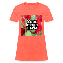 Load image into Gallery viewer, Custom Personalized Photo T-Shirt Create Your Own Womens Gift - heather coral