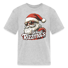 Load image into Gallery viewer, Skibidi Rizzmass Funny Santa Claus Boys Meme Kids T-Shirt - heather gray