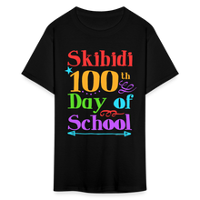 Load image into Gallery viewer, Skibidi 100th Day of School Funny Cute Middle School Teacher T-Shirt - black