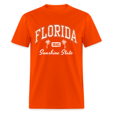 Load image into Gallery viewer, Florida Retro Casual Souvenir Beach 80s Letter Graphic Print T-Shirt - orange