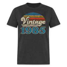 Load image into Gallery viewer, Vintage 1985 Sunset 40th Birthday Gift 80s Birth Year T-Shirt - heather black