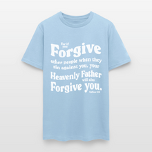 Load image into Gallery viewer, Bible Quote T-Shirt for Men Unisex Forgive Matthew 6:14 - powder blue
