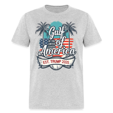 Load image into Gallery viewer, Gulf Coast of America Trump 2025 American Flag T-Shirt - heather gray