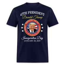 Load image into Gallery viewer, President Donald Trump Inauguration Day 2025 Photo T-Shirt - navy