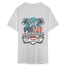 Load image into Gallery viewer, Gulf Coast of America Trump 2025 American Flag T-Shirt - heather gray