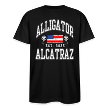 Load image into Gallery viewer, Alligator Alcatraz Est 2025 American Flag Patriotic Made in USA T-Shirt - black