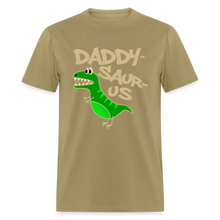 Load image into Gallery viewer, Daddy Saurus Dinosaur T-Rex T-Shirt - khaki