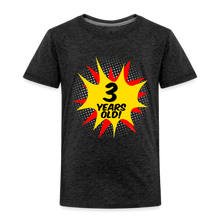 Load image into Gallery viewer, Kids Superhero 3 Year Old Boy's Birthday T-Shirt - charcoal grey