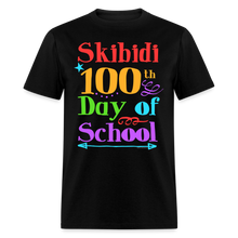 Load image into Gallery viewer, Skibidi 100th Day of School Funny Cute Middle School Teacher T-Shirt - black