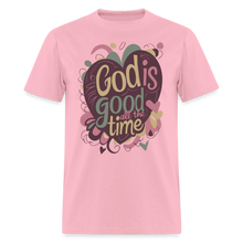 Load image into Gallery viewer, God is Good All the Time Hearts Christian Bible Quote T-Shirt - pink