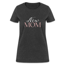 Load image into Gallery viewer, Women's Pretty Script New Mom T-Shirt - heather black