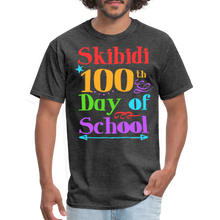 Load image into Gallery viewer, Skibidi 100th Day of School Funny Cute Middle School Teacher T-Shirt - heather black