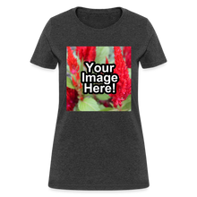 Load image into Gallery viewer, Custom Personalized Photo T-Shirt Create Your Own Womens Gift - heather black