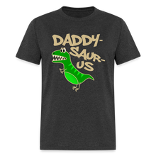 Load image into Gallery viewer, Daddy Saurus Dinosaur T-Rex T-Shirt - heather black