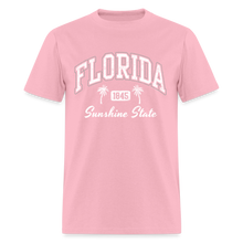 Load image into Gallery viewer, Florida Retro Casual Souvenir Beach 80s Letter Graphic Print T-Shirt - pink