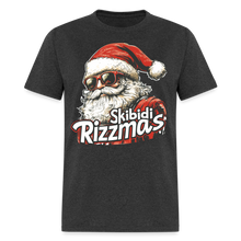 Load image into Gallery viewer, Skibidi Rizzmass Funny Santa Claus Teen Meme T-Shirt - heather black