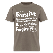 Load image into Gallery viewer, Bible Quote T-Shirt for Men Unisex Forgive Matthew 6:14 - safari