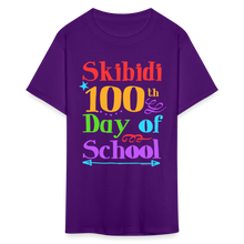 Load image into Gallery viewer, Skibidi 100th Day of School Funny Cute Middle School Teacher T-Shirt - purple