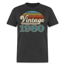 Load image into Gallery viewer, vintage 1980 shirt sunset 40th birthday shirt - heather black