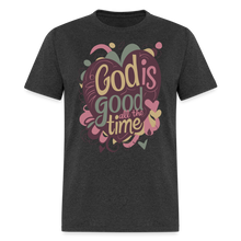 Load image into Gallery viewer, God is Good All the Time Hearts Christian Bible Quote T-Shirt - heather black