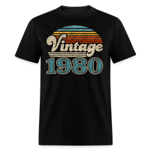 Load image into Gallery viewer, vintage 1980 shirt sunset 40th birthday shirt - black