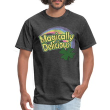 Load image into Gallery viewer, St. Patrick's Day "Magically Delicious" Rainbow T-Shirt - heather black