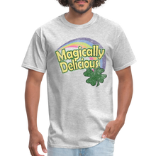 Load image into Gallery viewer, St. Patrick's Day "Magically Delicious" Rainbow T-Shirt - heather gray