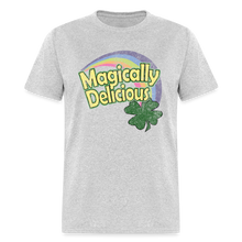 Load image into Gallery viewer, St. Patrick's Day "Magically Delicious" Rainbow T-Shirt - heather gray
