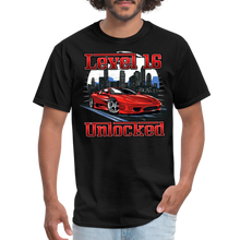 Load image into Gallery viewer, Level 16 Unlocked 16th Birthday Boy Gamer Sports Car Driver T-Shirt - black