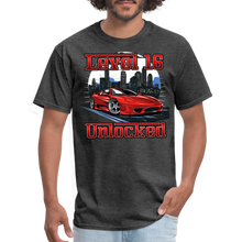 Load image into Gallery viewer, Level 16 Unlocked 16th Birthday Boy Gamer Sports Car Driver T-Shirt - heather black