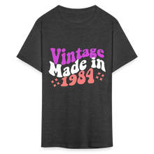 Load image into Gallery viewer, Made in 1984 40th Birthday Era Millennial Womens/Unisex Retro T-Shirt - heather black