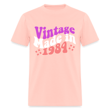 Load image into Gallery viewer, Made in 1984 40th Birthday Era Millennial Womens/Unisex Retro T-Shirt - blush pink 