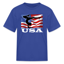 Load image into Gallery viewer, USA Patriotic American Sports Gymnastics Kids' T-Shirt - royal blue