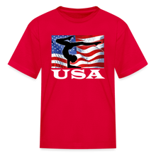 Load image into Gallery viewer, USA Patriotic American Sports Gymnastics Kids' T-Shirt - red